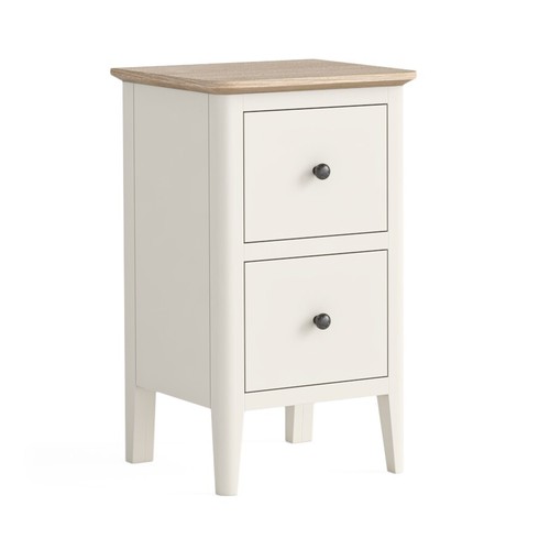 Soft white bedside table - table, /