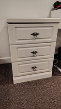 Pembroke three-drawer bedside